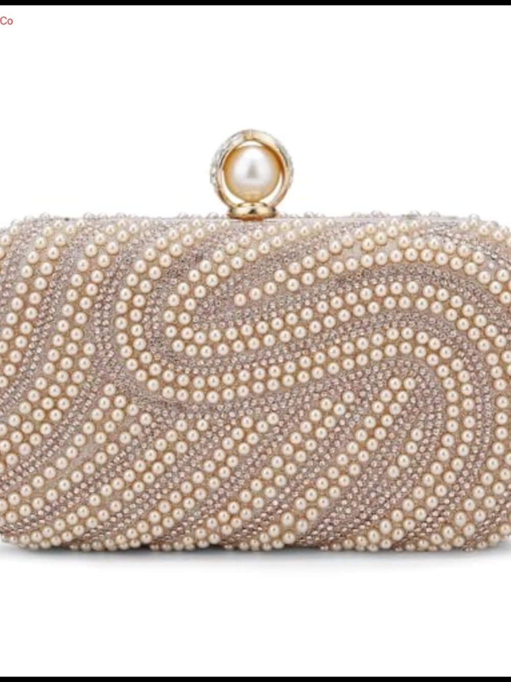 Pearl Beaded Clutch Evening Handbag Bridal Wedding Party Chain